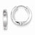 Sterling Silver Rhodium-plated Polished Hollow Hinged Hoop Earrings