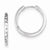 Sterling Silver Rhodium Polished Diamond-cut Hinged Hoop Earrings