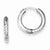 Sterling Silver Diamond-cut Hollow Hinged Hoop Earrings