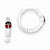 Sterling Silver Rhodium Plated Enameled Lady Bug Hoop Earrings