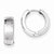 Sterling Silver Rhodium Brushed Patterned Hinged Hoop Earrings