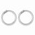 Sterling Silver Rhodium Polished Hoop Earrings