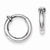 Sterling Silver Rhodium Polished Hoop Earrings