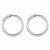 Sterling Silver Rhodium Polished Hoop Earrings
