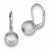 Sterling Silver Satin Finish Leverback Earrings