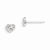 Sterling Silver CZ Heart Post Earrings