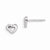 Sterling Silver Rhodium Plated Open Heart Post Earrings