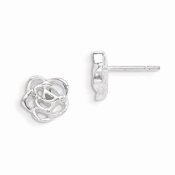 Sterling Silver Flower Post Earrings