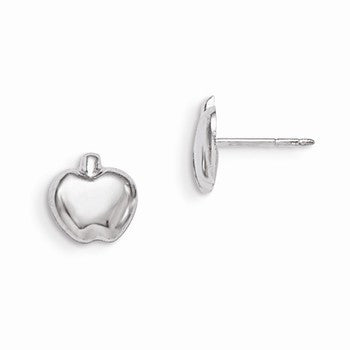 Sterling Silver Apple Post Earrings