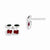 Sterling Silver Enamel Cherries Post Earrings
