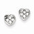 Sterling Silver CZ Heart Post Earrings