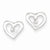 Sterling Silver Polished Heart CZ Post Earrings