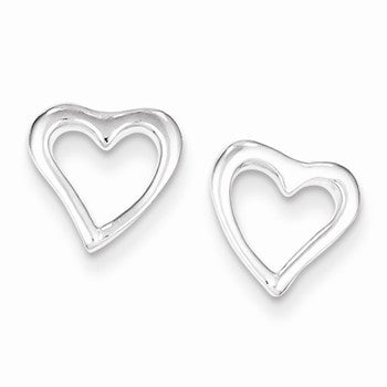 Sterling Silver Heart Post Earrings
