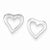 Sterling Silver Heart Post Earrings