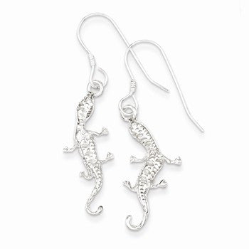Sterling Silver Lizard Earrings