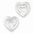 Sterling Silver Double Heart CZ Post Earrings
