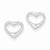 Sterling Silver Rhodium Plated Open Heart Post Earrings