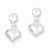 Sterling Silver Dangle Heart Post Earrings