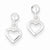 Sterling Silver Dangle Heart Post Earrings
