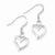 Sterling Silver Polished Heart Dangle Earrings