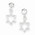 Sterling Silver Dangle Star Post Earrings