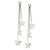 Sterling Silver Cut Out Star Dangle Post Earrings