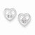 Sterling Silver Peace Sign Heart Post Earrings