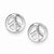 Sterling Silver Polished Peace Sign Post Earrings