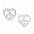 Sterling Silver Peace Sign Post Earrings