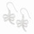 Sterling Silver CZ Dragonfly Shepherd Hook Earrings