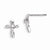 Sterling Silver CZ Cross Post Earrings