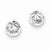 Sterling Silver Rhodium Plated Diamond-cut Post Earrings