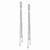 Sterling Silver Wind Chime Dangle Post Earrings