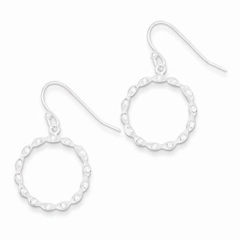 Sterling Silver Dangle Shepherd Hook Earrings
