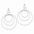 Sterling Silver Textured Circles Post Dangle Earrings