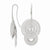 Sterling Silver Rhodium Plated Diamond-cut Circles Dangle Earrings