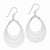 Sterling Silver Multi Ovals Dangle Earrings