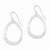 Sterling Silver Polished Oval Dangle Earrings