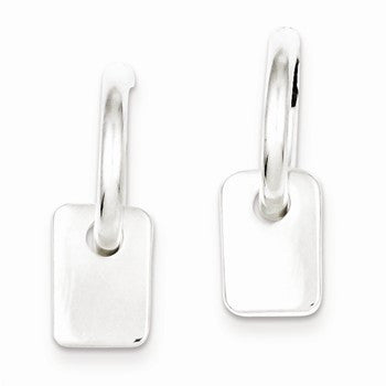 Sterling Silver Dangle Hoop Earrings