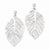 Sterling Silver Polished Leaf Post Dangle Earrings