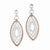Sterling Silver Polished Rose Vermeil CZ Post Dangle Earrings