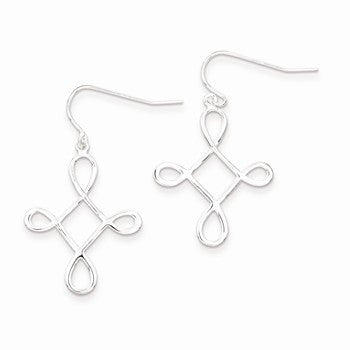 Sterling Silver Polished Dangle Earrings