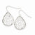 Sterling Silver Diamond-cut Teardrop Dangle Earrings