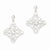 Sterling Silver Diamond-cut Square Post Dangle Earrings