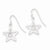 Sterling Silver CZ Polished Star Dangle Earrings