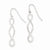 Sterling Silver Polished Twist Dangle Earrings