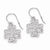 Sterling Silver Clover Leaf Shepherd Hook Earrings