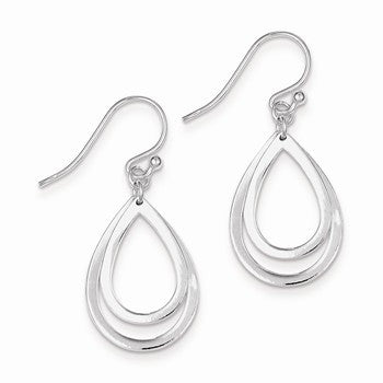 Sterling Silver Dangle Shepherd Hook Earrings