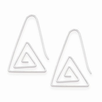 Sterling Silver Hook Triangle Earrings
