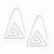 Sterling Silver Hook Triangle Earrings